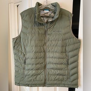 Columbia Omni Heat Men’s down vest XL Olive Green
